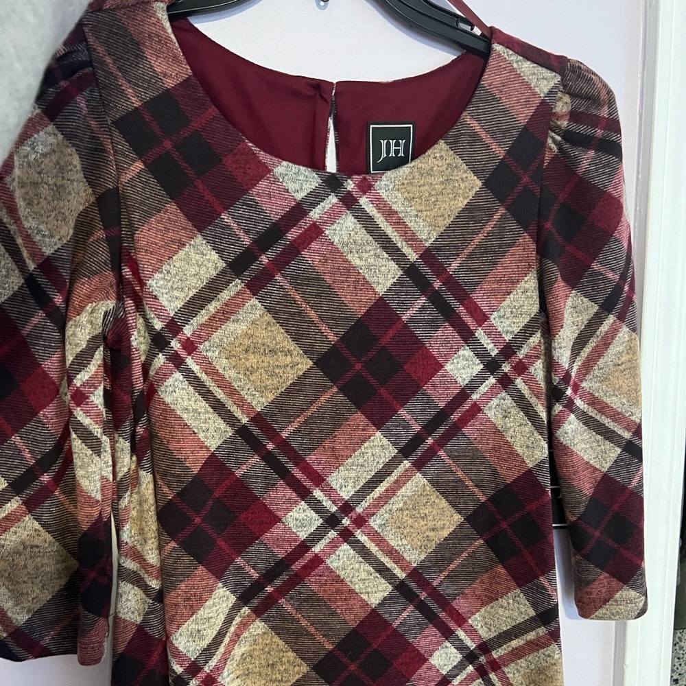 Sweater flannel dress